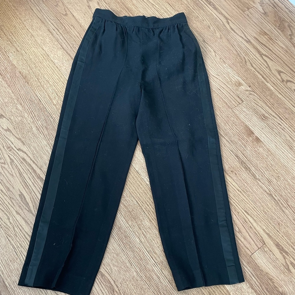 Vintage Carole Little for St. Tropez West wool tuxedo pants